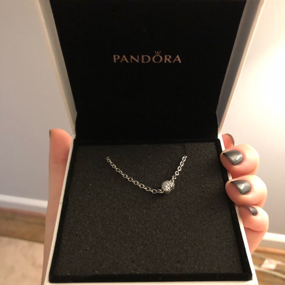 PANDORA - Heart Silver Bracelet w/ Cubic Zirconia